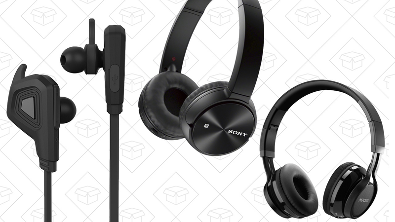 J and L Wireless Bluetooth Earbuds, $10 with code Q73GWW55 | Sony Bluetooth On-Ear Headphones, $45 | Mpow Thor Bluetooth Headphones, $19 with code PTQAXDOZ